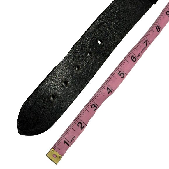 Chico’s Black Leather Horseshoe Buckle Equestrian Style Women’s Belt M/L - Picture 8 of 8